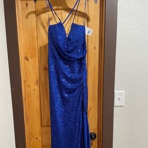 Midnight Doll Royal Blue Sequin Dress